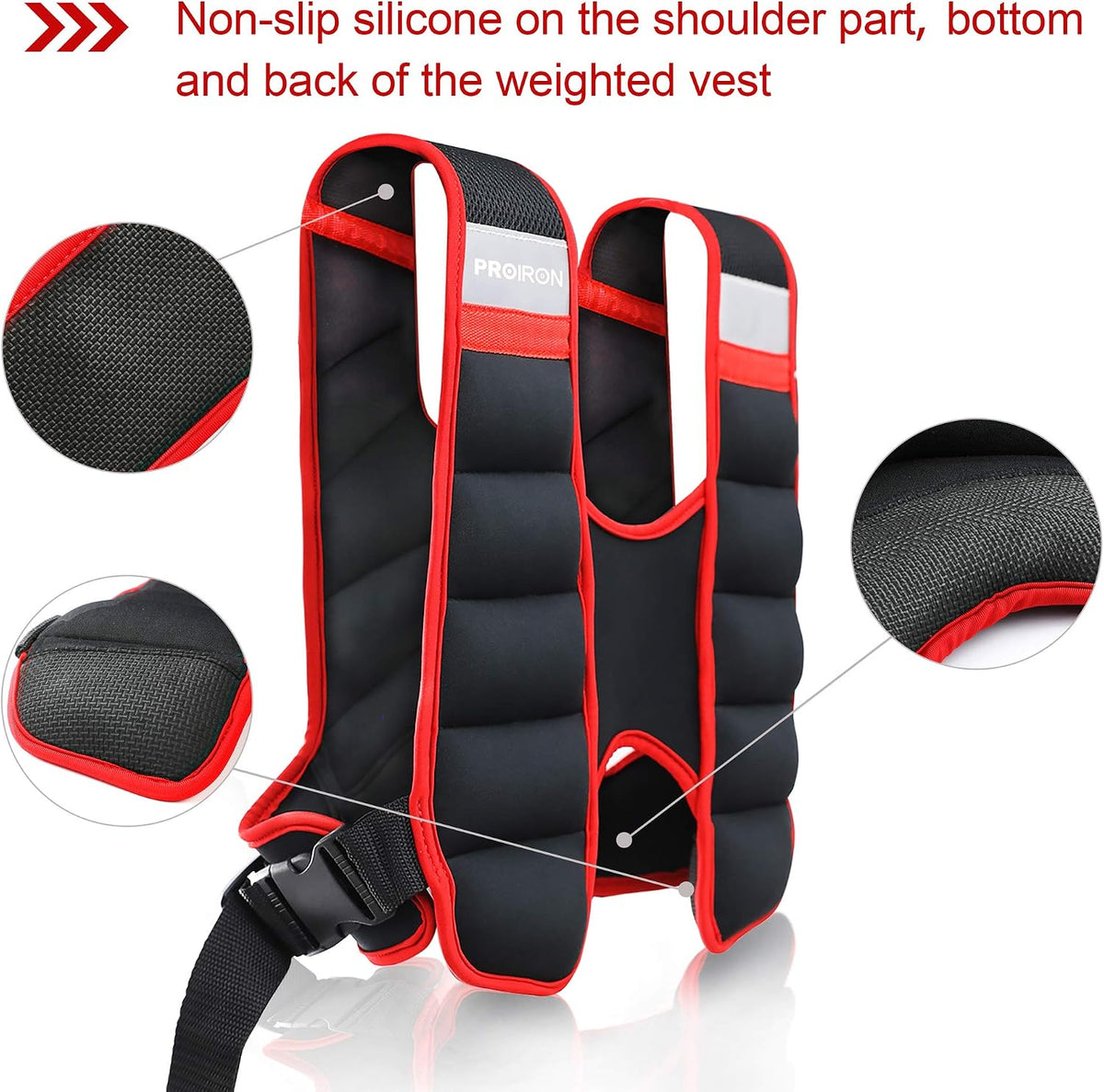 PROIRON Adjustable Weighted Vest Jacket 5-10KG Comfortable f