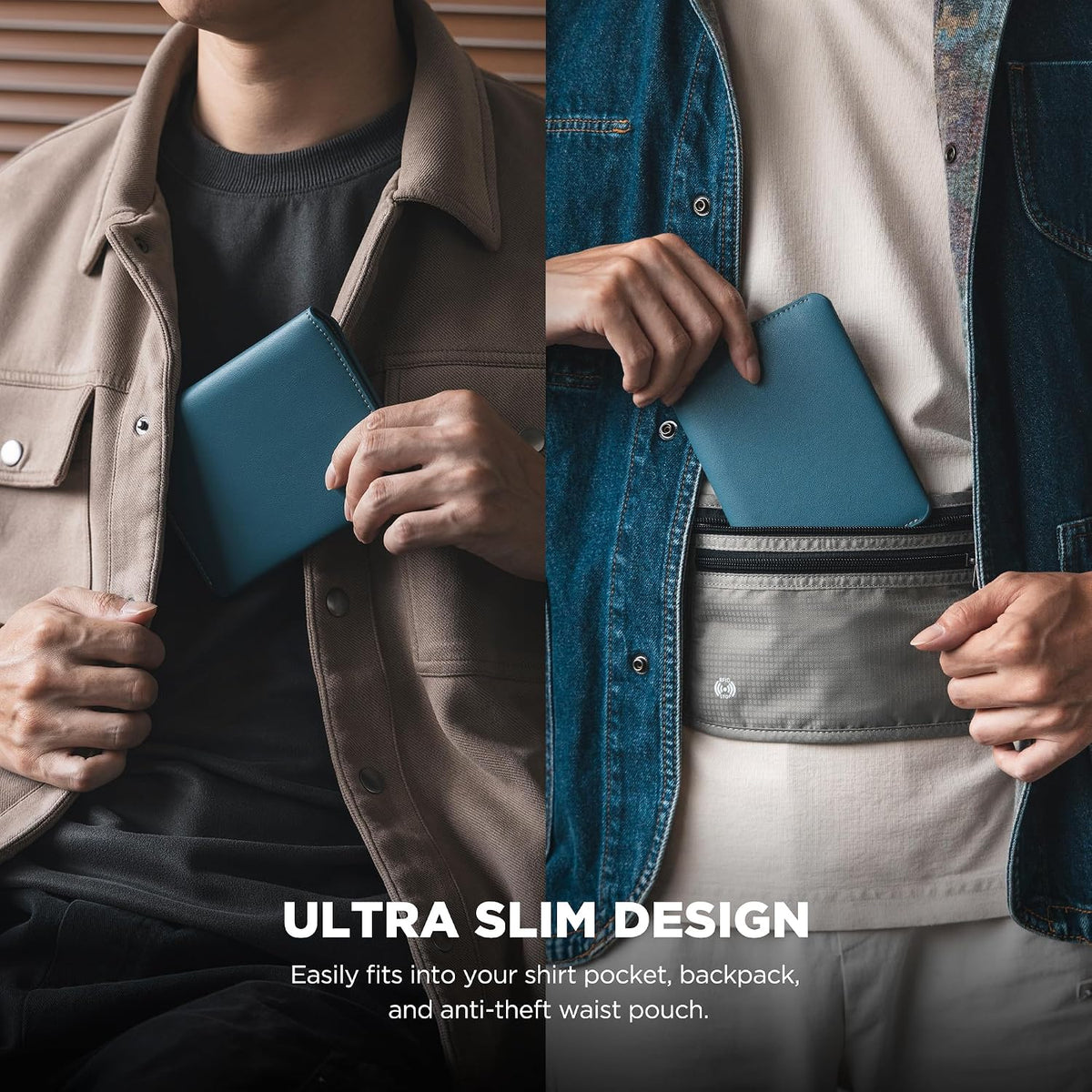 VULKIT Slim Minimalist Passport Wallet RFID Blocking Passpor
