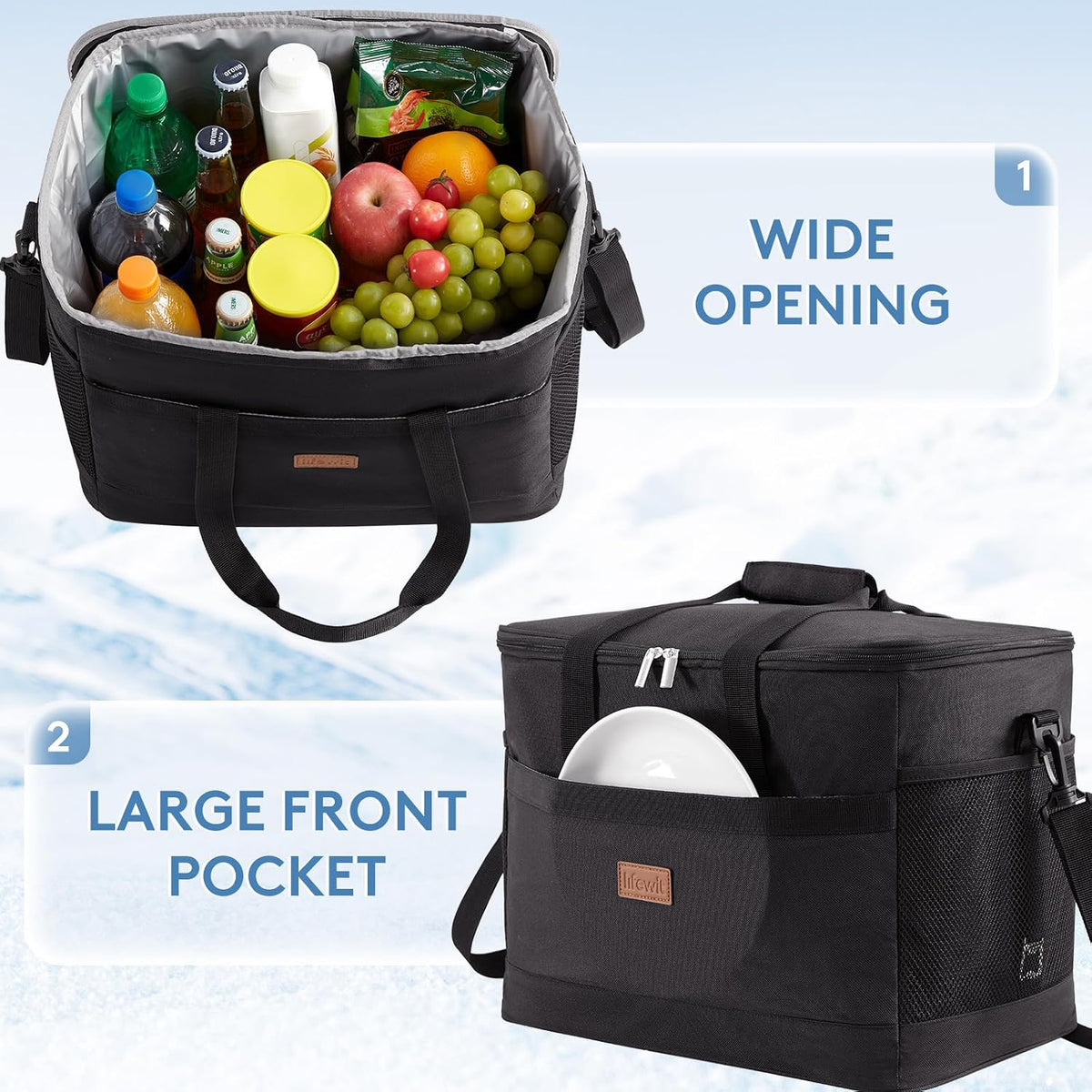 Lifewit Cooler Bag 50 Cans Collapsible and Insulated Large L
