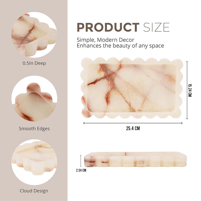 Marble Cloud Tray