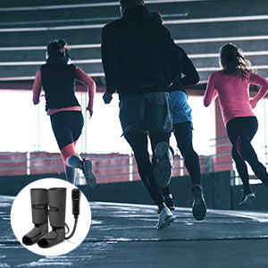 Leg Massager with Air Compression for Circulation and Relaxation, Foot and Calf Massage Machine with Hand-held Controller 2 Modes 3 Intensities, Adjustable Leg Wraps for Home and Office Use