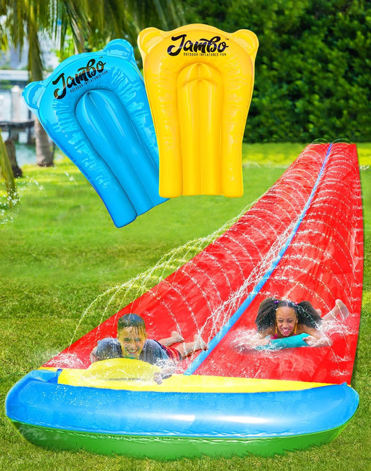 Jambo Double Lane Slip Splash and Slide (Double Lane, 24FT XL Slide)