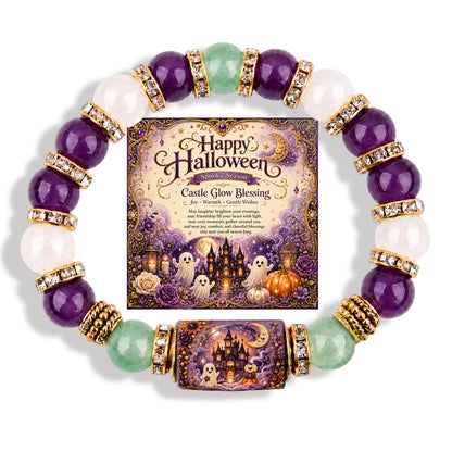Halloween Black Cat & Pumpkin Beaded Bracelet Gift Set 14
