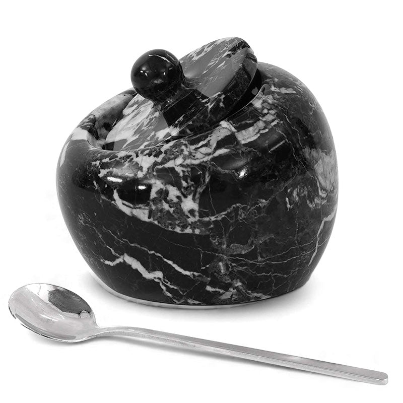 Marble Salt Pig with Lid - Big