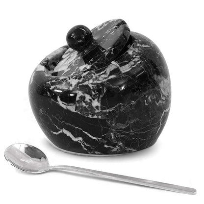 Marble Salt Pig with Lid - Big