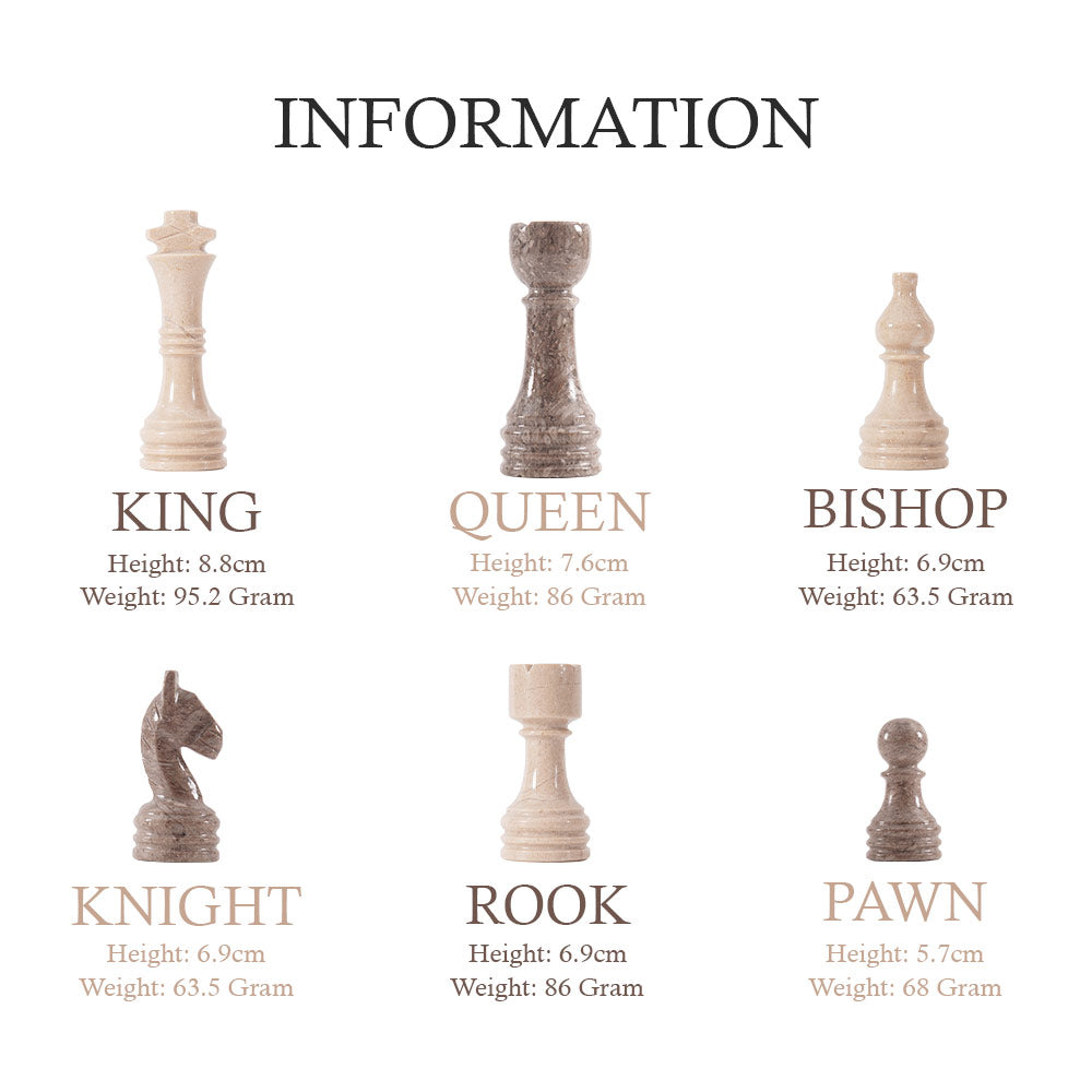 Marble Chess Set 38cm – Oceanic & Verona