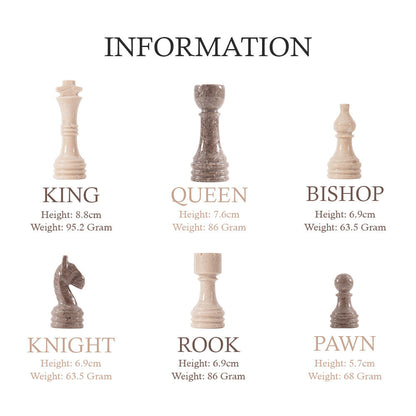 Marble Chess Set 38cm – Oceanic & Verona