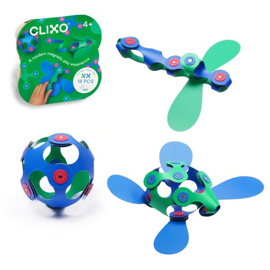 Clixo Itsy Pack - Green/Blue – Magnetic Building Toy