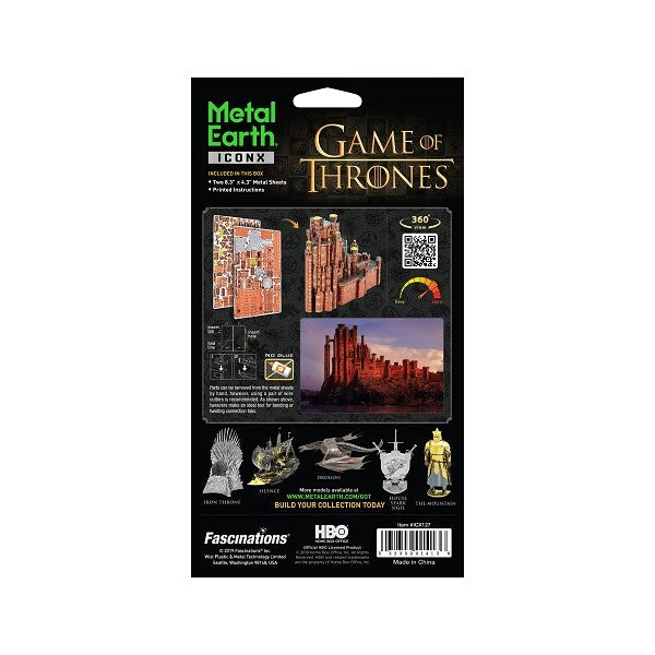Metal Earth ICONX GOT - Red Keep – 3D Metal Model Kit
