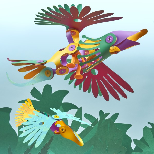 Clixo Tropical Birds – Magnetic Building Toy