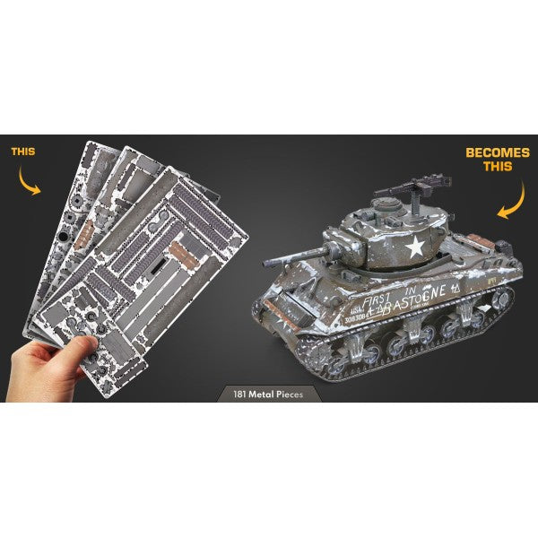 Metal Earth ICONX M4 Sherman Tank – 3D Metal Model Kit