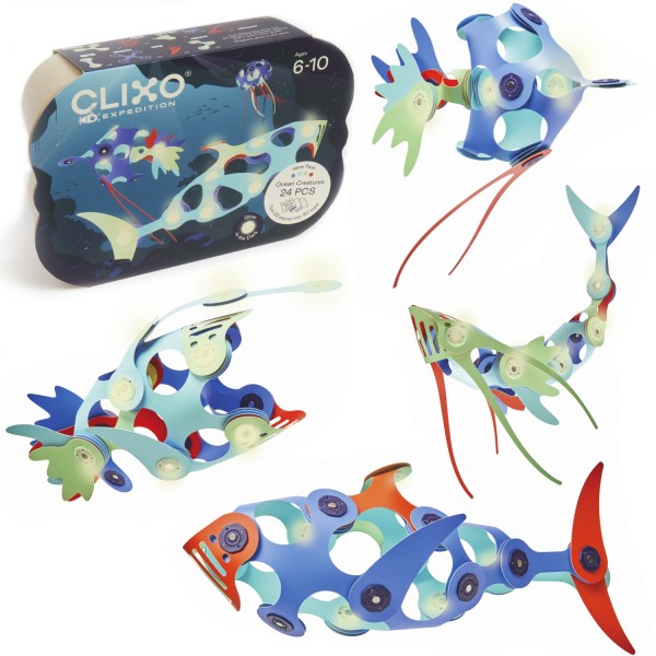 Clixo Ocean Creatures – Magnetic Building Toy