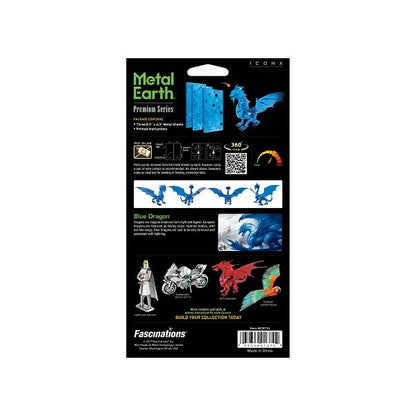 Metal Earth ICONX Blue Dragon – 3D Metal Model Kit