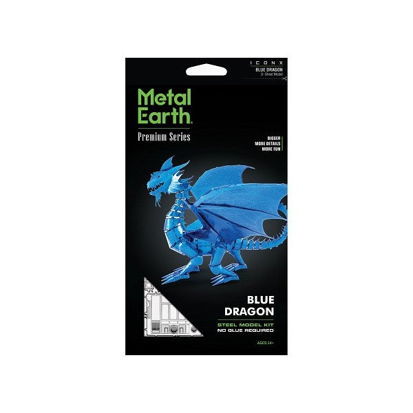 Metal Earth ICONX Blue Dragon – 3D Metal Model Kit