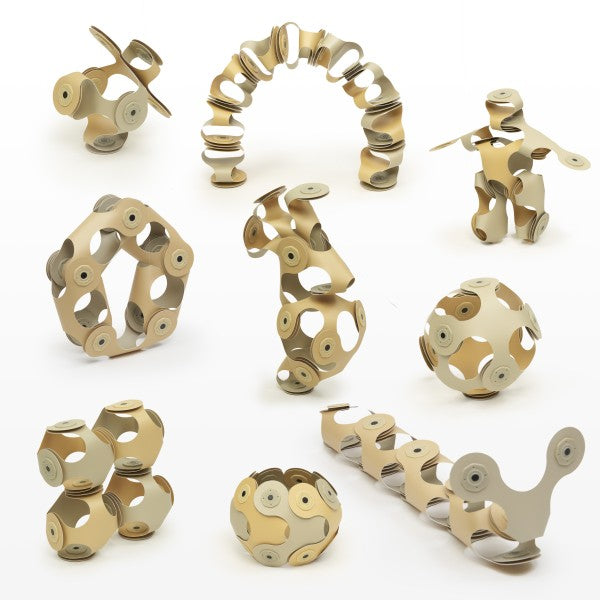 Clixo Designer Pack - Beige/Grey – Magnetic Building Toy