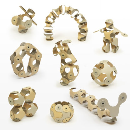 Clixo Designer Pack - Beige/Grey – Magnetic Building Toy