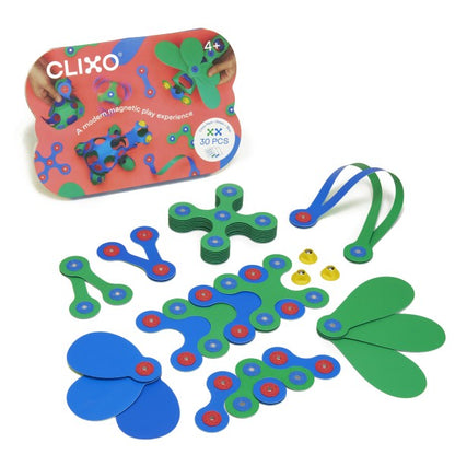 Clixo Crew Pack - Blue/Green – Magnetic Building Toy