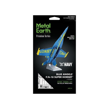 Metal Earth ICONX Blue Angels F/A - 18 Super Hornet – 3D Metal Model Kit