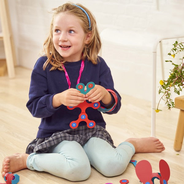 Clixo Itsy Pack - Flamingo/Turquoise – Magnetic Building Toy