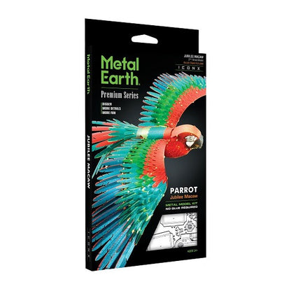 Metal Earth ICONX Parrot - Jubilee Macaw – 3D Metal Model Kit