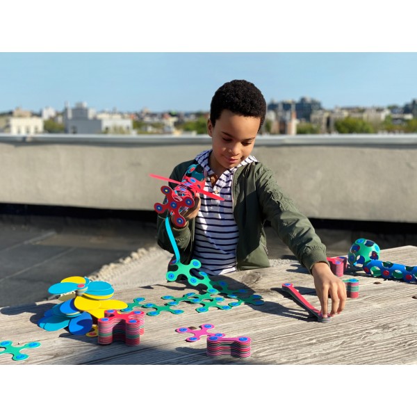 Clixo Rainbow Pack – Magnetic Building Toy