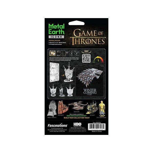 Metal Earth ICONX GOT - House Stark Sigil – 3D Metal Model Kit