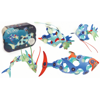 Clixo Ocean Creatures – Magnetic Building Toy