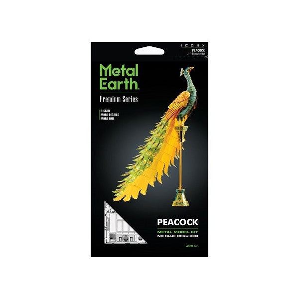 Metal Earth ICONX Peacock – 3D Metal Model Kit