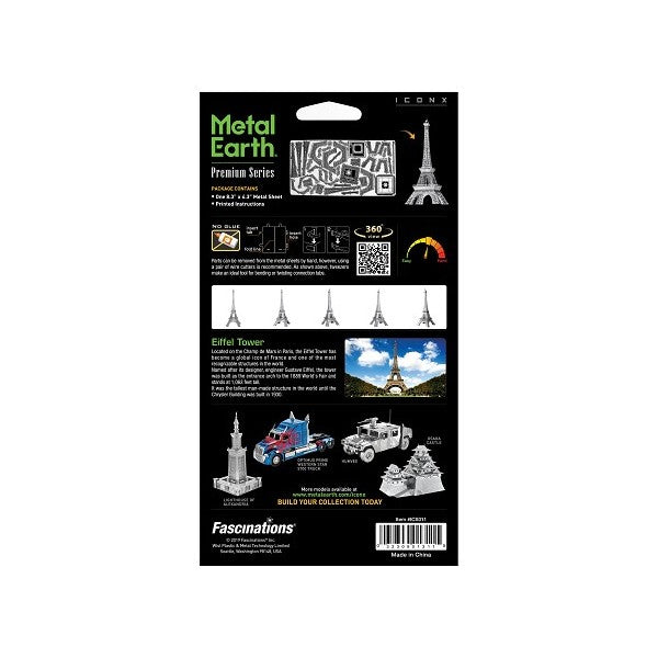 Metal Earth ICONX Eiffel Tower – 3D Metal Model Kit