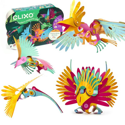 Clixo Tropical Birds – Magnetic Building Toy