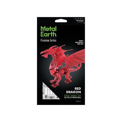 Metal Earth ICONX Red Dragon – 3D Metal Model Kit