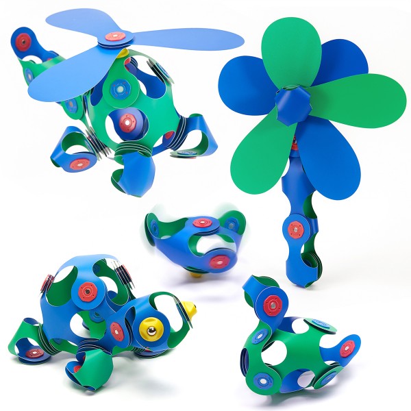 Clixo Crew Pack - Blue/Green – Magnetic Building Toy