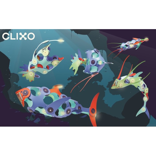 Clixo Ocean Creatures – Magnetic Building Toy