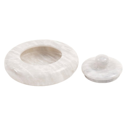 Marble Ash Tray with Lid - 12.5cm