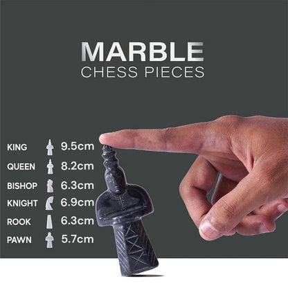 Marble Chess Set 38cm Special Edition Chess Set – Black & White