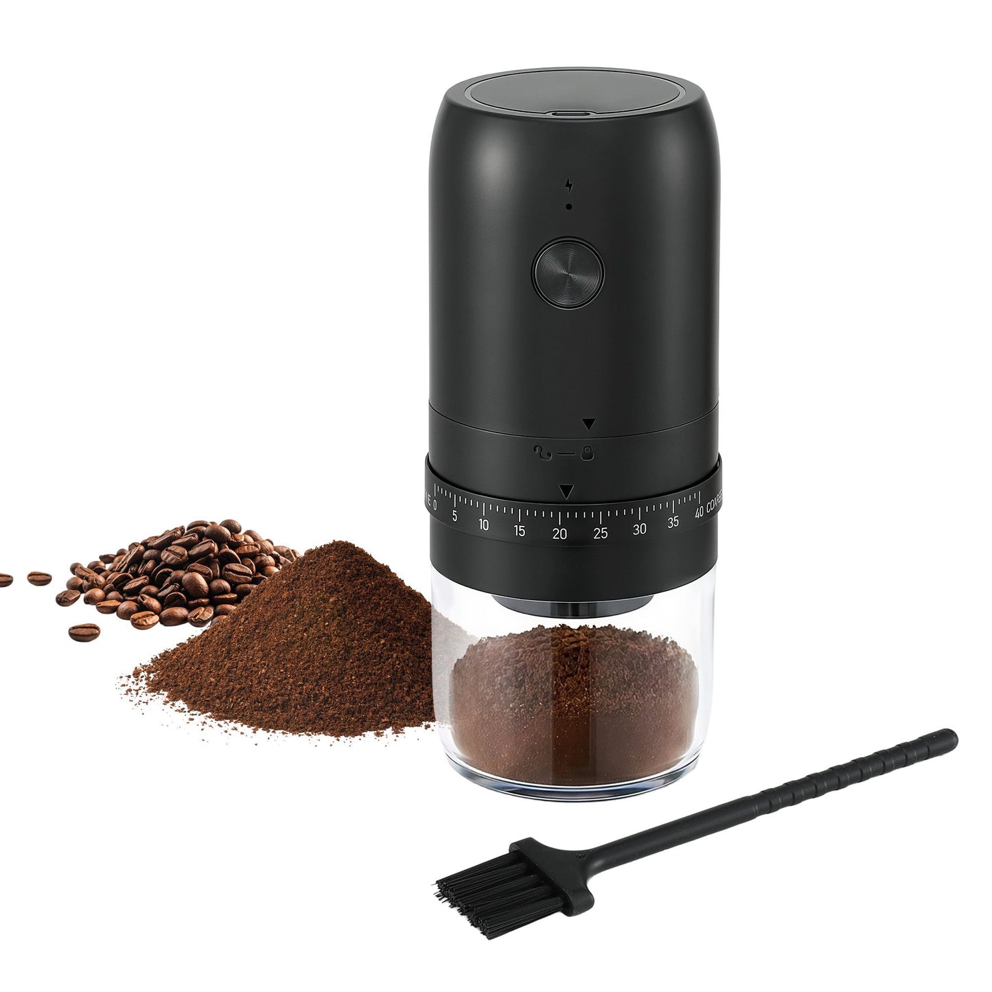 Devanti Electric Coffee Grinder USB-C Rechargeable Portable Coffee Bean Grinder With 40...