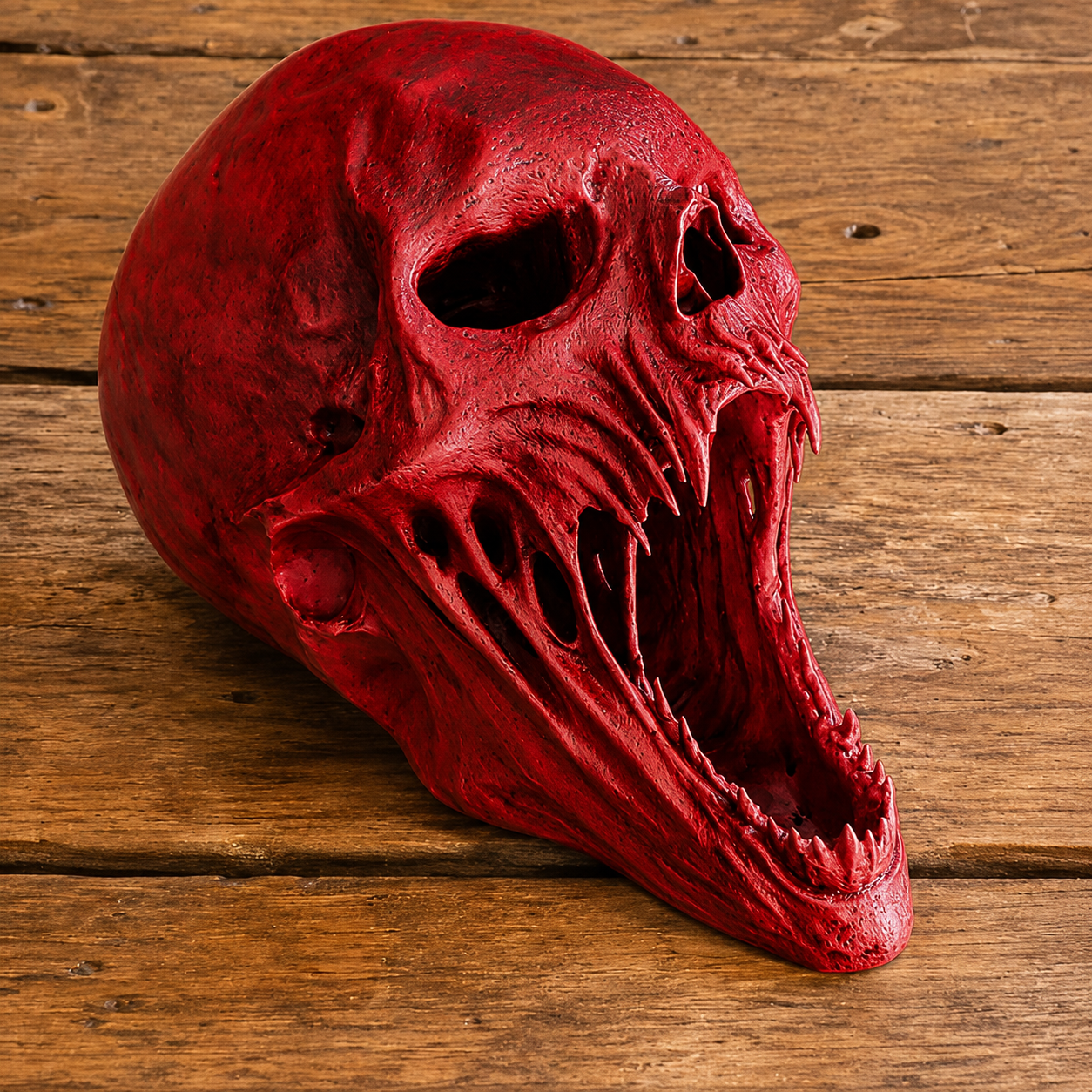 Gothic Demon Skull Sculpture — Dark Fantasy Home Decor 12
