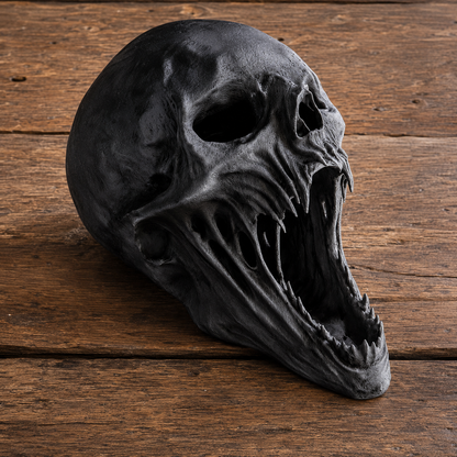 Gothic Demon Skull Sculpture — Dark Fantasy Home Decor 11