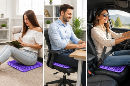 ComfortCore™ Premium Cooling Gel Seat Cushion — Pressure-Relieving Support for Office, Car & Wheelchair | Honeycomb Breathable Design
