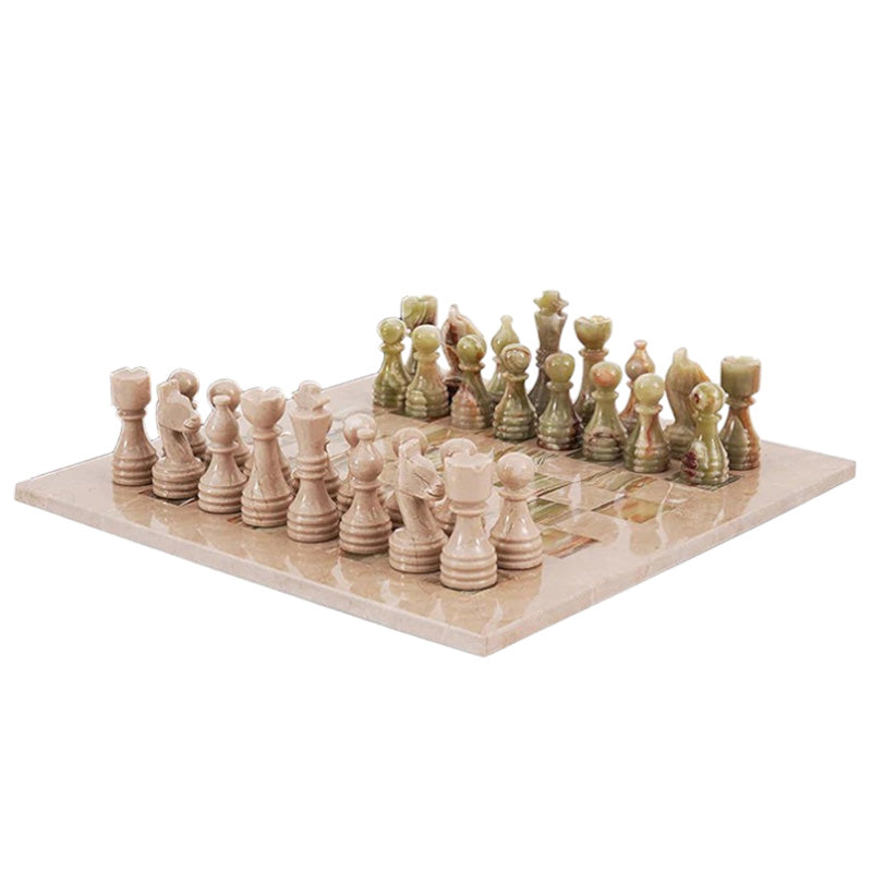 Marble Chess Set 38cm – Green & Verona