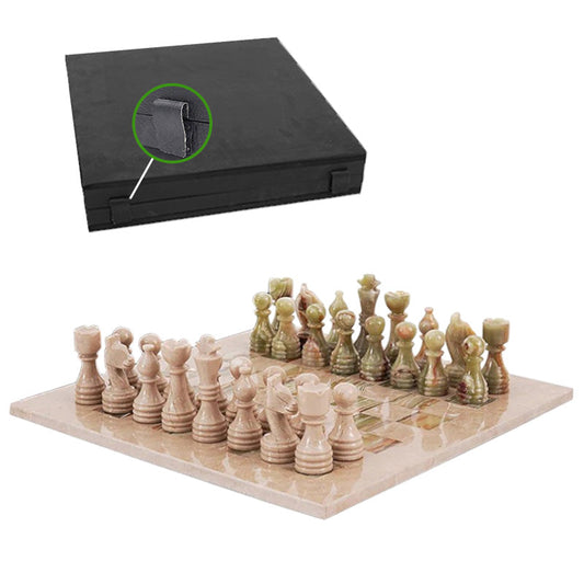 Marble Chess Set 38cm – Green & Verona