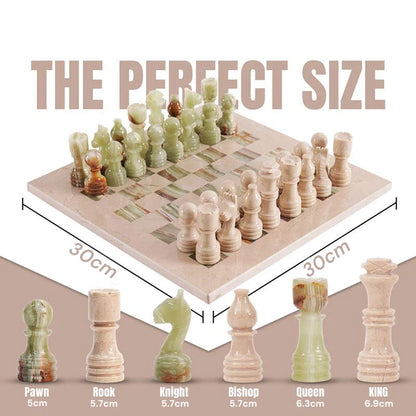 Marble Chess Set 30cm – Green & Verona
