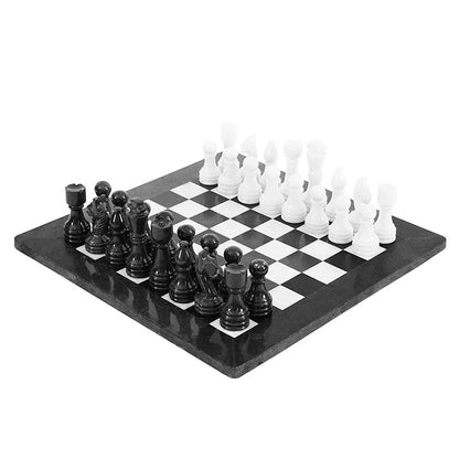 Marble Chess Set 38cm – Black & White