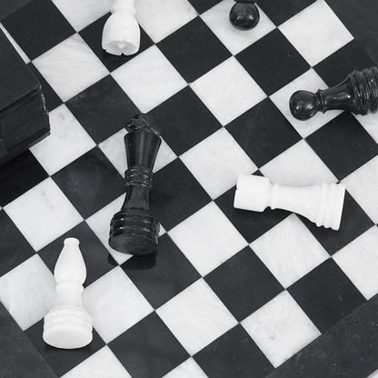 Marble Chess Set 38cm – Black & White