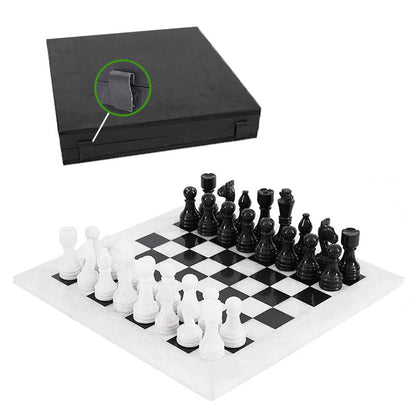 Marble Chess Set 38cm – Black & White