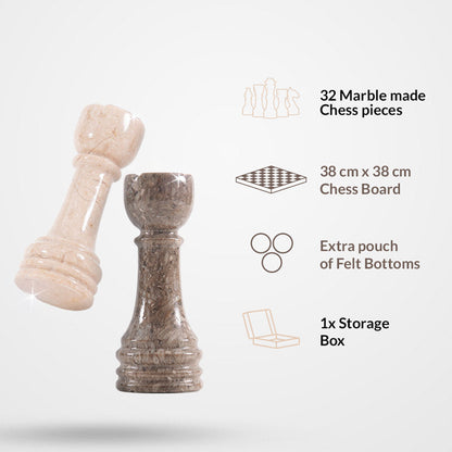 Marble Chess Set 38cm – Oceanic & Verona