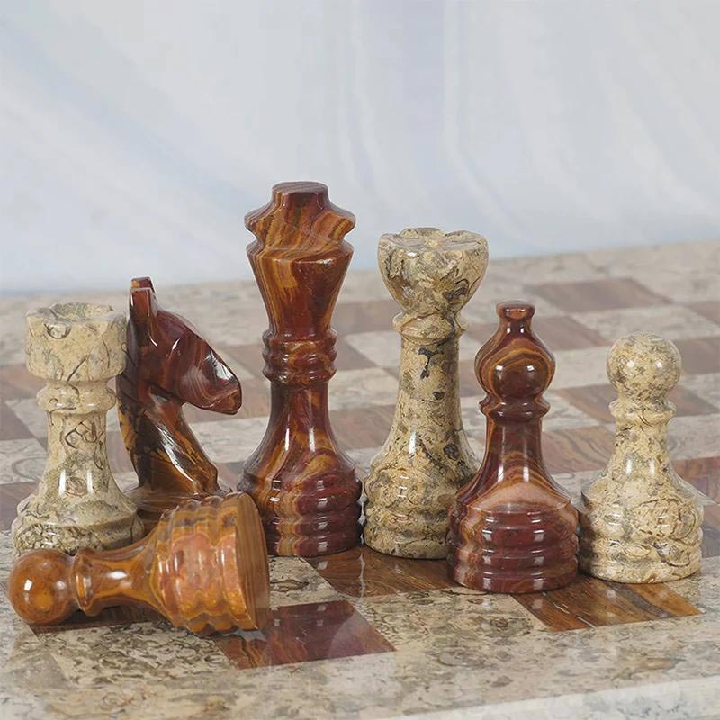 Chess Figures – Red & Coral