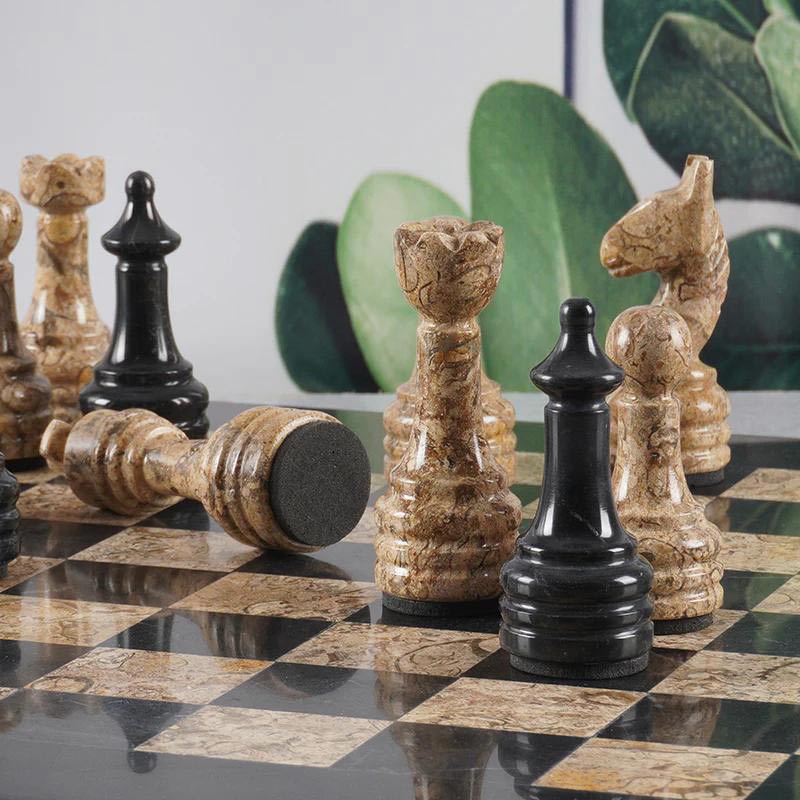 Chess Figures – Black & Coral