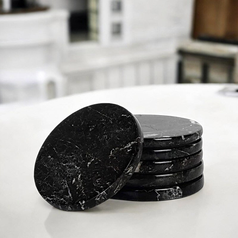 Marble Round Coaster - Set of 6