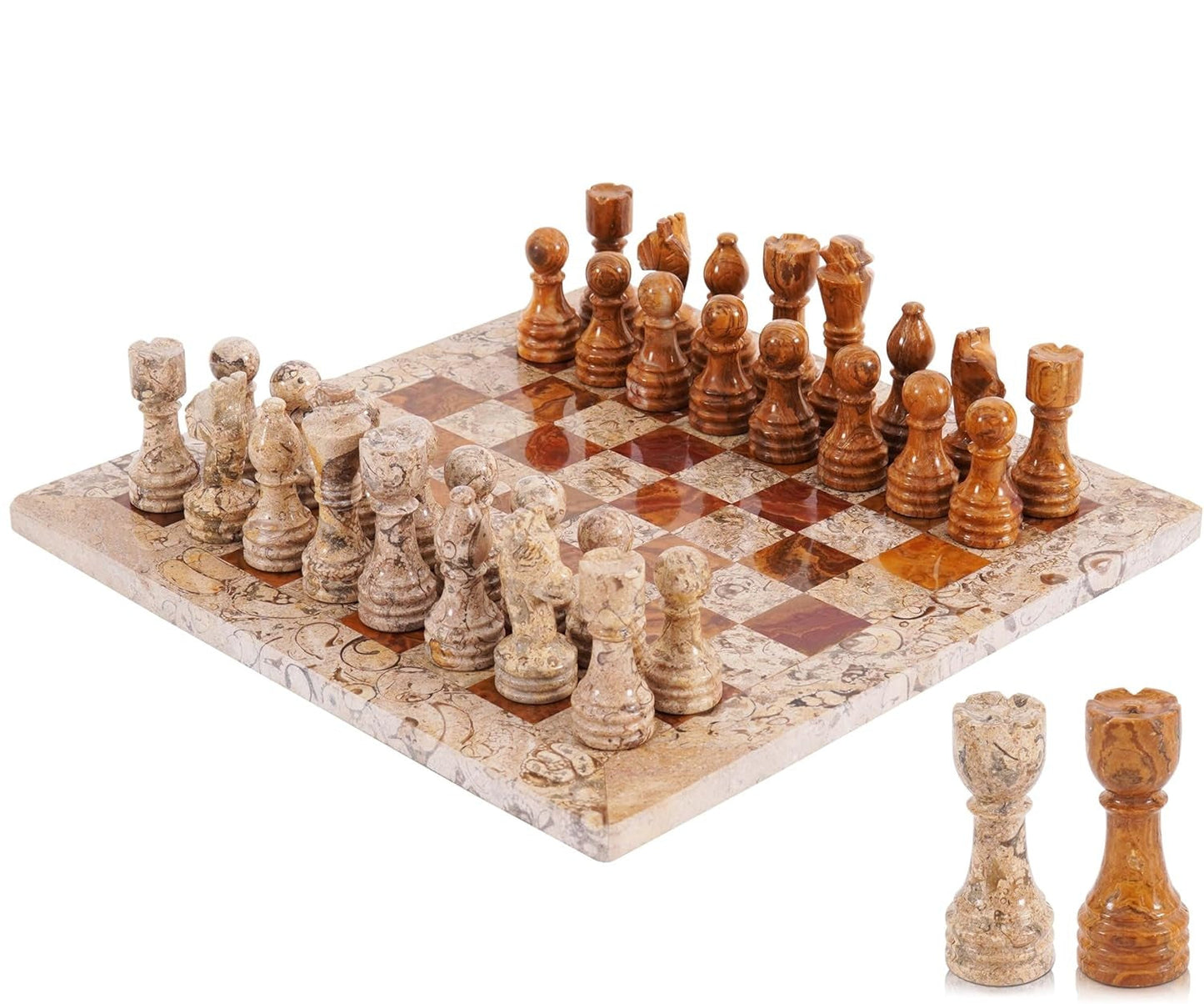 Handmade Marble Tournament Full Chess Game Set